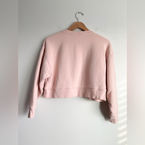 Ninety Percent Pink Sweatshirt Boxy Oversized Athleisure Organic Cotton Pullover - Picture 8 of 10